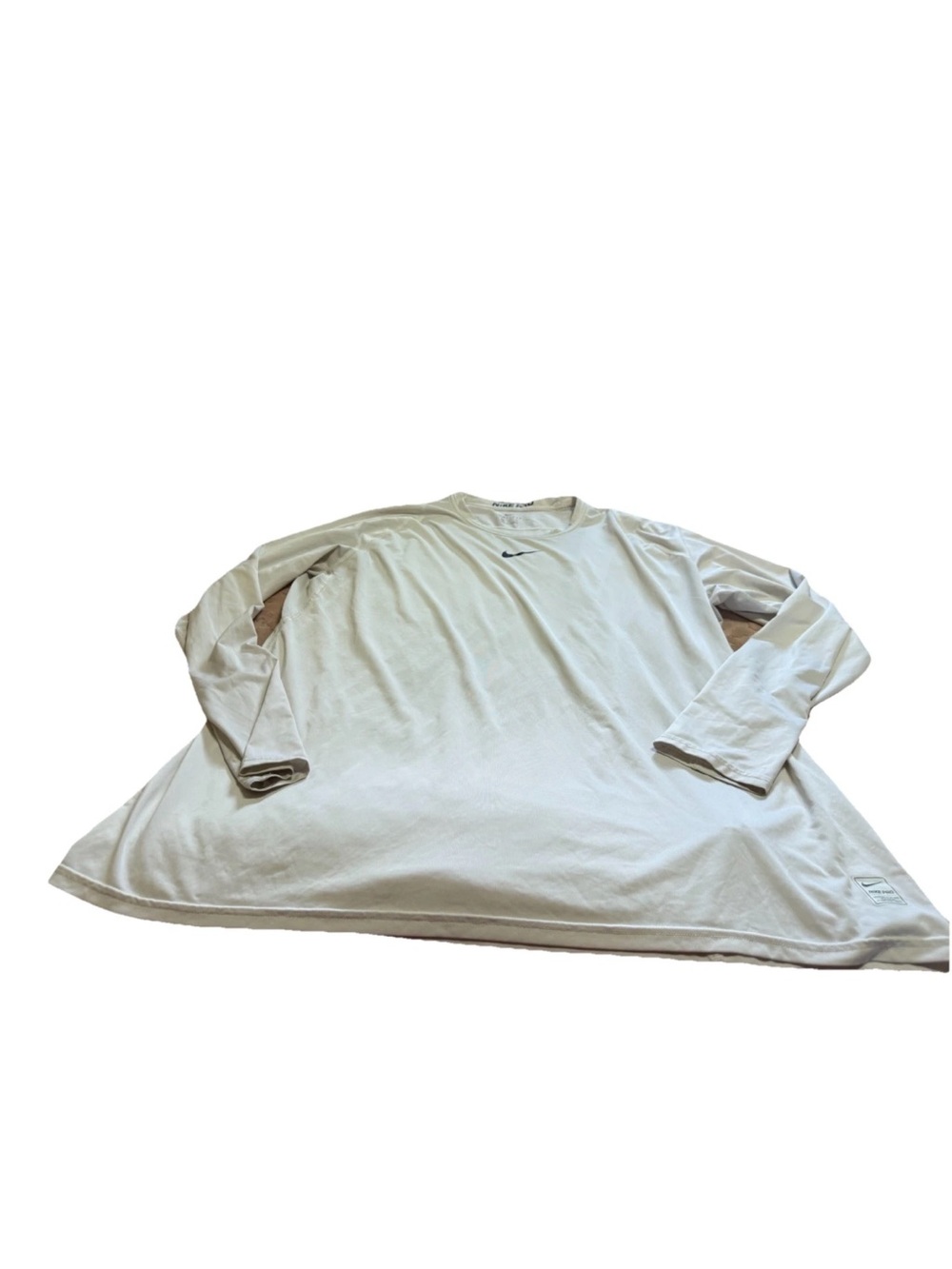 Nike Pro Dri Fit Mens White Long Sleeve Shirt! 3XL